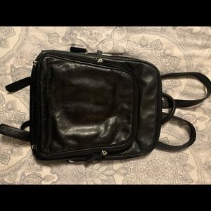 Leather backpack